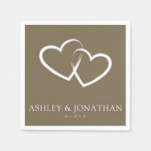 Serviette En Papier Élégant Moderne Simple Elements Cocktail Mariage (Devant)