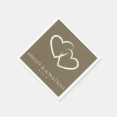 Serviette En Papier Élégant Moderne Simple Elements Cocktail Mariage (Coin)