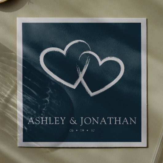 Serviette En Papier Élégant Moderne Simple Elements Cocktail Mariage