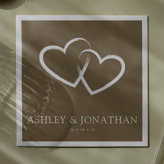 Serviette En Papier Élégant Moderne Simple Elements Cocktail Mariage