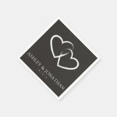 Serviette En Papier Élégant Moderne Simple Elements Cocktail Mariage (Coin)