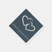 Serviette En Papier Élégant Moderne Simple Elements Cocktail Mariage (Coin)