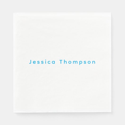 Serviette En Papier Élégant Moderne Simple Professionnel Nom (Devant)