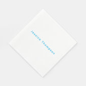 Serviette En Papier Élégant Moderne Simple Professionnel Nom (Coin)