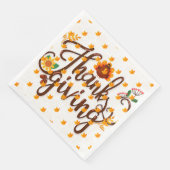Serviette En Papier Élégant moderne Thanksgiving populaire (Coin)