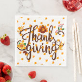 Serviette En Papier Élégant moderne Thanksgiving populaire (En situation)