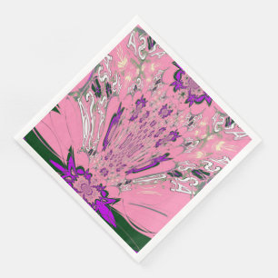 Serviette En Papier Elégant Monogram Bloom : Magnifiquement Motif pers