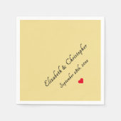 Serviette En Papier Élégant Monogram Faux Gold Wedding Party Cocktail (Devant)