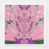 Serviette En Papier Élégant Monogram Fleom Dîner de papier serviettes (Devant)