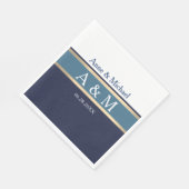 Serviette En Papier Elegant Monogram Mariage, événement (Coin)