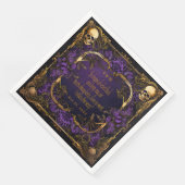 Serviette En Papier Élégant Monogramme Amour Spell Mariage gothique (Coin)