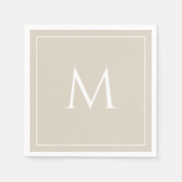 Élégant monogramme beige