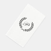 Serviette En Papier Élégant Monogramme initial (Coin)