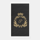 Serviette En Papier Élégant Monogramme initial (Devant)