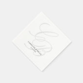Serviette En Papier Élégant, Monogramme, Mariage (Coin)