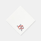 Serviette En Papier Élégant Monogramme Mariage Cocktail Papier-Cocktai (Coin)