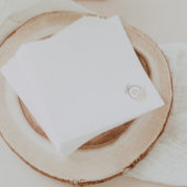 Serviette En Papier Élégant Monogramme Mariage Or