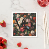 Serviette En Papier Élégant Monogramme Vintage Mariage Napkins (En situation)