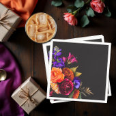 Serviette En Papier Élégant Moody Récolte Vibrant Douche Florale