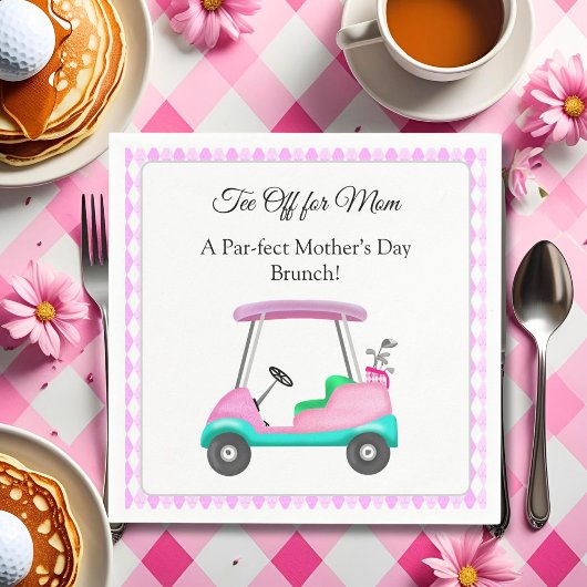 Serviette En Papier Elegant Mother's Day Golf Brunch Party