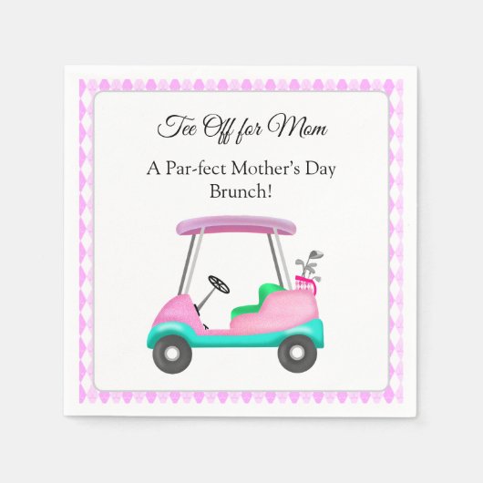 Serviette En Papier Elegant Mother's Day Golf Brunch Party (Devant)