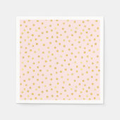 Serviette En Papier Élégant Motif Confetti Pink Et Gold Foil (Devant)