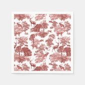 Serviette En Papier Élégant Motif de chevreuils rouge élégant (Devant)
