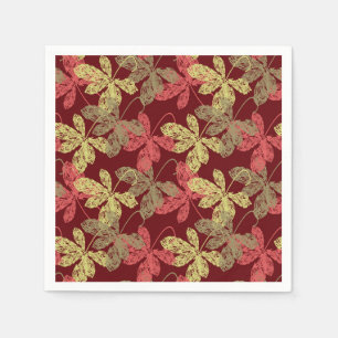 Serviette En Papier Élégant motif de feuille d'automne