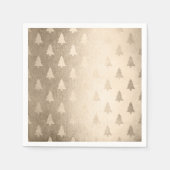 Serviette En Papier Élégant motif de Noël en or moderne (Devant)