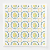 Serviette En Papier Élégant Motif d'Oeuf et de Sunburst (Devant)