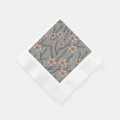 Serviette En Papier Élégant Motif Fleur rose Douce Fleur Fleur de Ceri (Coin)