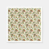 Serviette En Papier Élégant motif floral automne (Devant)