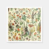 Serviette En Papier Élégant Motif Floral Fleurs Botaniques (Devant)