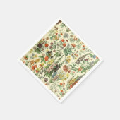 Serviette En Papier Élégant Motif Floral Fleurs Botaniques (Coin)