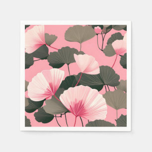 Serviette En Papier Élégant Motif Ginkgo Leaf