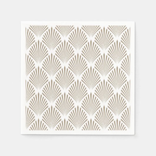 Serviette En Papier Élégant Motif Gold Shell (Devant)