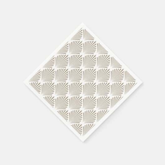 Serviette En Papier Élégant Motif Gold Shell (Coin)