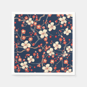 Serviette En Papier Élégant Motif sans couture en fleur de cerisier (1