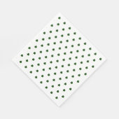 Serviette En Papier Élégant Motif Shamrock Irlandais Good Luck Clovers (Coin)