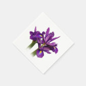 Serviette En Papier Elégant Néerlandais Iris Purple Sensation (Coin)