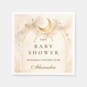 Serviette En Papier Elegant Neutral Starry Baby Shower (Devant)