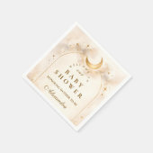 Serviette En Papier Elegant Neutral Starry Baby Shower (Coin)