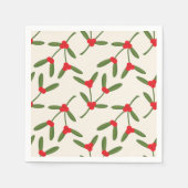 Serviette En Papier Élégant Noël Berries d'hiver (Devant)