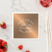 Serviette En Papier Élégant Noël Rose (En situation)