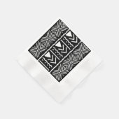 Serviette En Papier Élégant noir africain Bogolan Design Papier Napkin (Coin)