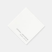 Serviette En Papier Elégant noir blanc tendance minimal personnalisé (Coin)