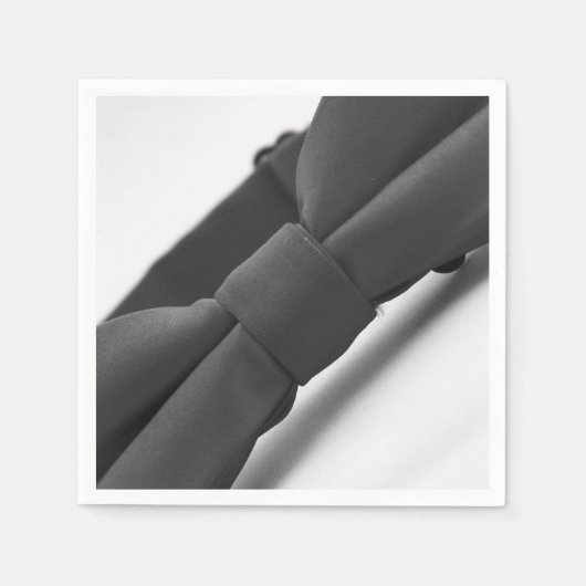 Serviette En Papier Élégant noir Bow Cravate papier Napkin (Devant)