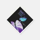 Serviette En Papier Élégant noir, papier Fête des mariées Napkin (Coin)