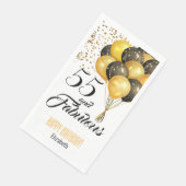 Serviette En Papier Élégant Numéro Personnalisé Anniversaire Gold Conf (Coin)