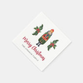 Serviette En Papier Élégant Nutcracker Joyeux Noël (Coin)